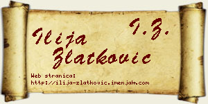 Ilija Zlatković vizit kartica